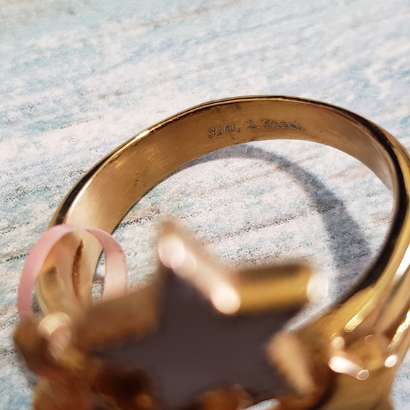 Stars Gold Ring!!!! - Picture 7 of 9